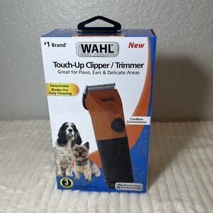 WAHL TOUCH-UP PET CLIPPER / TRIMMER +4 BLADE COMBS Cordless 4AA Battery Powered